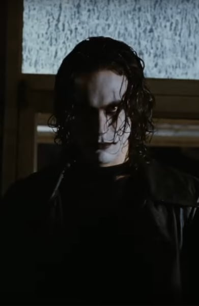 actor brandon lee as hes in full makeup